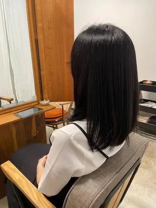 セミロング カラー 髪も心も健康に🤎 原亜希子のヘアスタイル