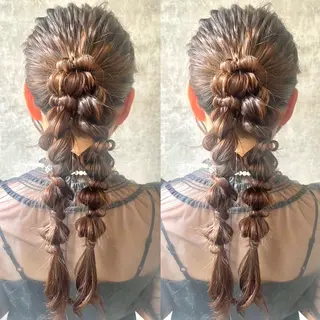 ロング ヘアアレンジ ヘアメ🎀推しカラー 🥣横浜/しほ🧸のヘアスタイル