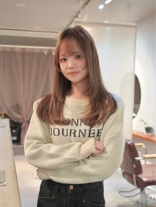 ロング はまだ かんたのヘアスタイル