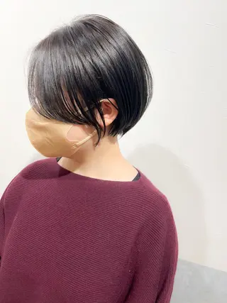 ショート コテ巻き風パーマ /志村大成のヘアスタイル