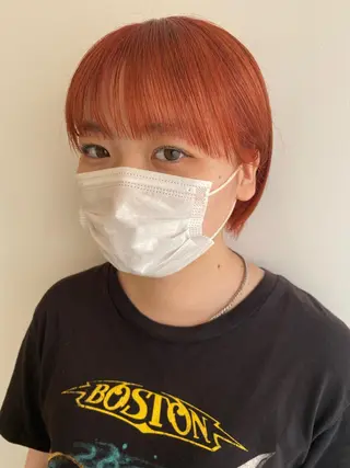 ショート カラー レイヤー・ハッシュ ・ウルフカット/川崎のヘアスタイル