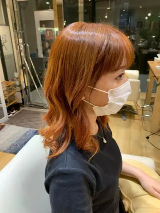 セミロング カラー 全国1位🥇世界5位 小野田　礼花のヘアスタイル