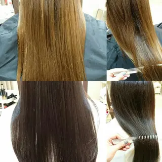 ロング カラー タッセルボブ× 美髪・髪質改善のヘアスタイル