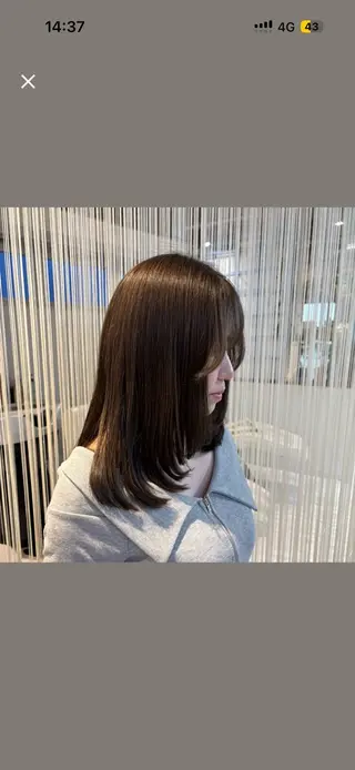 セミロング カラー RINNO🌷艶髪/ 艶カラー/縮毛矯正のヘアスタイル