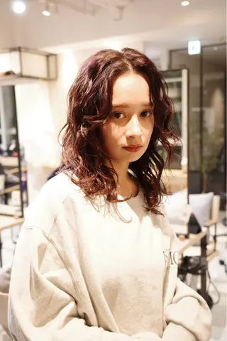 ミディアム パーマ 🌀渋谷ボブパーマ 🌀河野瑠太のヘアスタイル
