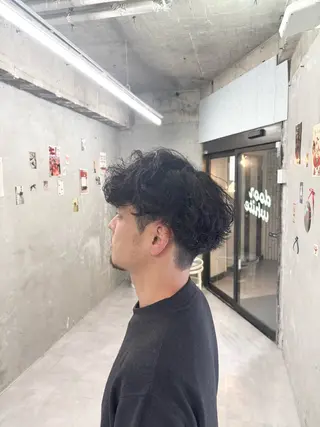 ショート パーマ メンズ door white hideのヘアスタイル