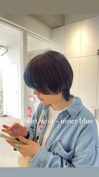 ショート カラー ヘアアレンジ メンズ 🫧柔色/トレンド カラー/川辺晴加のヘアスタイル