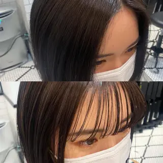 ショート カラー 透明感/縮毛/ボブ CHIHIROのヘアスタイル