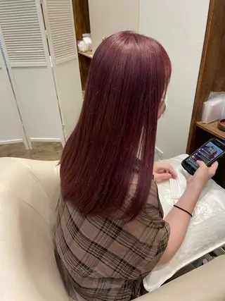 ロング カラー 【完全個室】髪質改善 暖色カラー/山崎唯奈のヘアスタイル