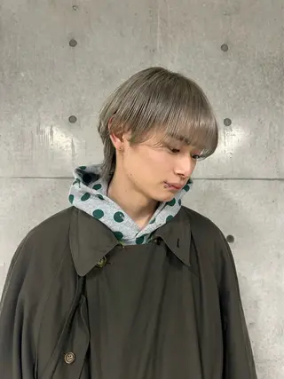 カラー メンズ 韓国風寒色カラー🖤 /縮毛/suzunoのヘアスタイル