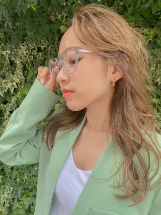 セミロング カラー 海外デザイン🇺🇸 石渡諒太のヘアスタイル