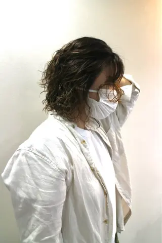 ショート パーマ カーリーパーマ/ 透明ｶﾗｰ/MIKUのヘアスタイル