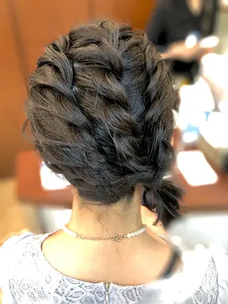 ミディアム ヘアアレンジ ロングレイヤー 🤍山内　飛鳥🤍のヘアスタイル