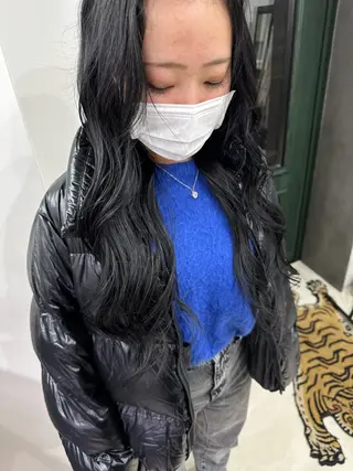 セミロング カラー さあや 【透け感/艶感】のヘアスタイル