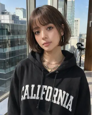 ショート カラー SHION/銀座 まとまるカット🩵のヘアスタイル