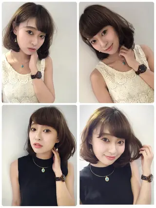 ショート カラー パーマ ヘアアレンジ 松川 智行のヘアスタイル