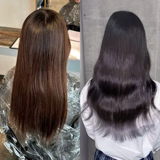 セミロング カラー 💫miyu💫デザ インカラー/アレンジのヘアスタイル