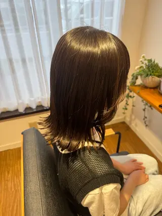 ミディアム ハイトーン/デザイン カラー/新潟/りなのヘアスタイル