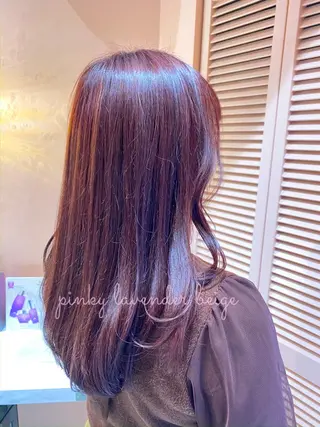 ミディアム カラー パーマ マツエク・マツパ RIYA❤︎ Aujuaソムリエのヘアスタイル