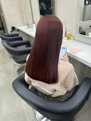 セミロング カラー パーマ ヘアアレンジ メンズ キッズ 韓国系🇰🇷🩶 艶暗髪/MEIのヘアスタイル