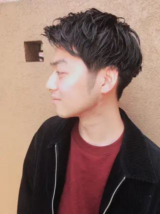 ショート カラー パーマ ヘアアレンジ メンズ ちこ .のヘアスタイル