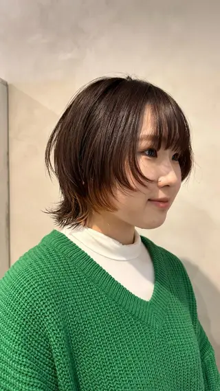 ミディアム Yuki☺︎パーマ レイヤーカットのヘアスタイル