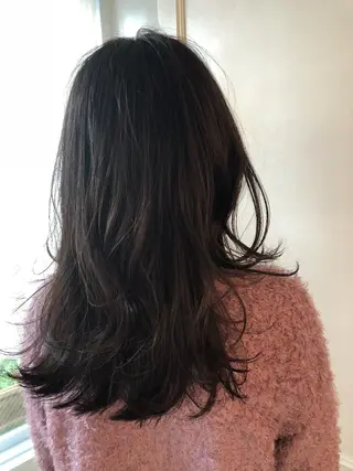 セミロング カラー レイヤーカット✂️ 横浜No1♡下鳥翔子のヘアスタイル
