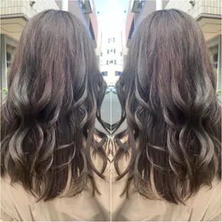 セミロング カラー ヘアアレンジ 韓国hair🦋 Nanaのヘアスタイル