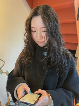 ロング パーマ ヘアアレンジ ニュアンスヘア🌔 nanakoのヘアスタイル