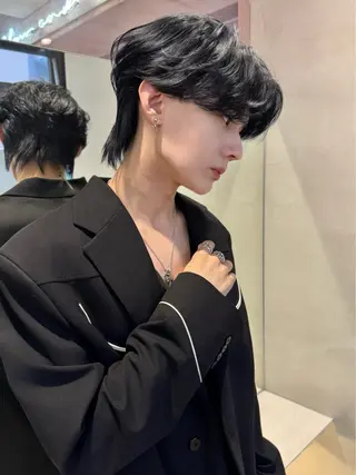 パーマ メンズ 大宮‎🩵縮毛矯正 レイヤー　佐藤和のヘアスタイル