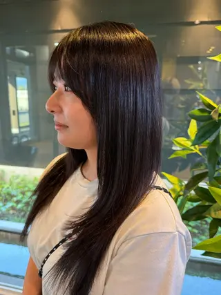 ミディアム カラー Agu  hair  grove 金沢八日市店所属・名竹聖治/透明感 カラー/縮毛矯正のヘアスタイル