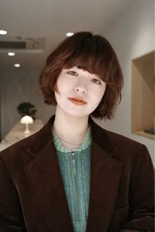 ショート カラー パーマ HEIMER ミカド　サトル△のヘアスタイル