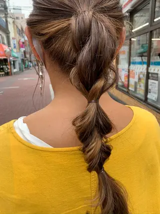 ロング カラー ヘアアレンジ CARICIA 渡邉 祐南のヘアスタイル