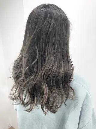 セミロング 🌙HIZUKI🌙 ハイトーン 艶髪のヘアスタイル