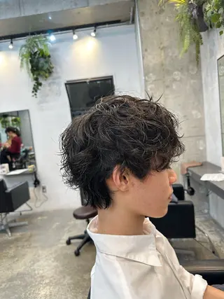パーマ メンズ 川口開世 short cutのヘアスタイル