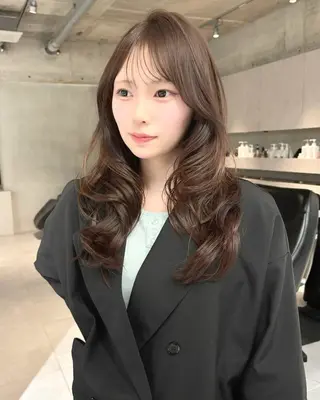 セミロング 表参道ミディアム レイヤー山岸季生のヘアスタイル