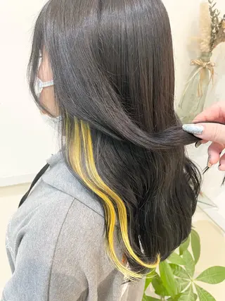 ロング カラー 髪質改善カラー🤍 エクステ✨君島由実子のヘアスタイル