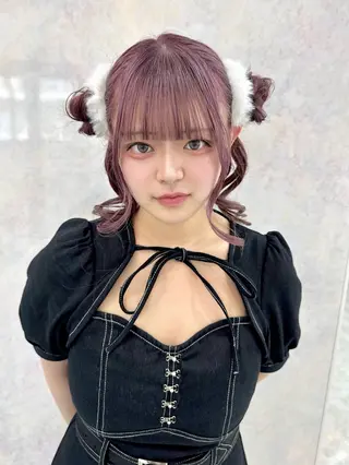 ロング カラー パーマ ヘアアレンジ メンズ キッズ 💖オタク美容師 ꒰ঌ♡モモ♡໒꒱のヘアスタイル