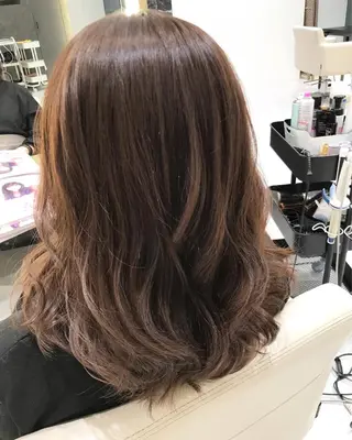 ミディアム パーマモデル募集🌈 森脇帆南のヘアスタイル