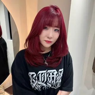 セミロング iga/渋谷個室🍀 艶髪カラー✨のヘアスタイル