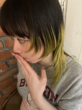 セミロング 田中 里奈のヘアスタイル