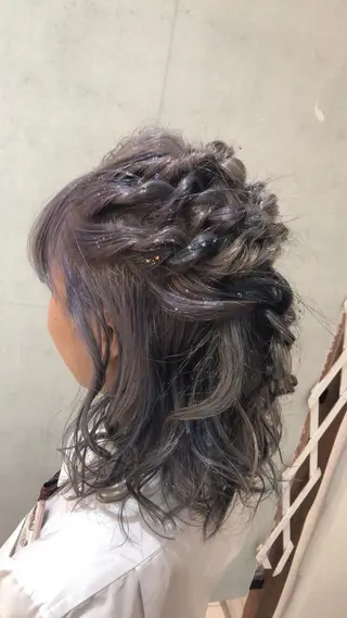 ミディアム ヘアアレンジ 樋渡 侑希のヘアスタイル