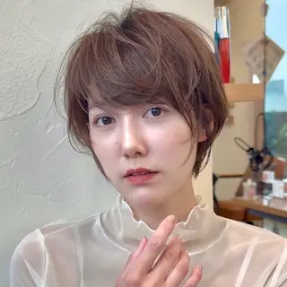 ショート 結べるレイヤーカット /カラー/あさかのヘアスタイル