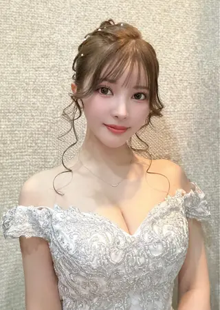 セミロング ヘアアレンジ HairSet Salon Kのヘアスタイル