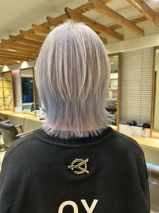 ミディアム カラー メンズ kawabe maikoのヘアスタイル