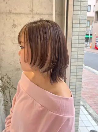 ミディアム カラー 🌝ぷる艶ハイトーン 柔らかヘア🍅まあやのヘアスタイル