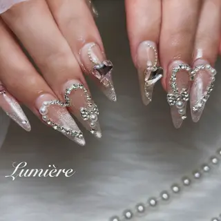 ネイル Lumière｜ ロング｜ワンホンのネイルデザイン