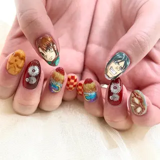 セミロング 池袋痛ネイル Nok. 渡辺のネイルデザイン