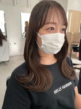 ミディアム カラー DECORA SORAN【本川越】所属・韓国/顔周り/ボブ/ ショート/大川陽太のヘアスタイル