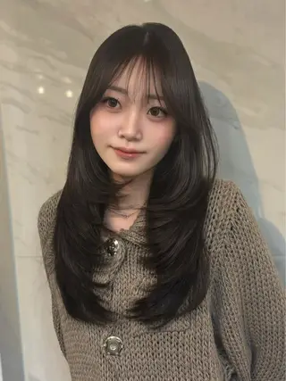 ロング 🤍韓国ヘア/ 楓🤍のヘアスタイル